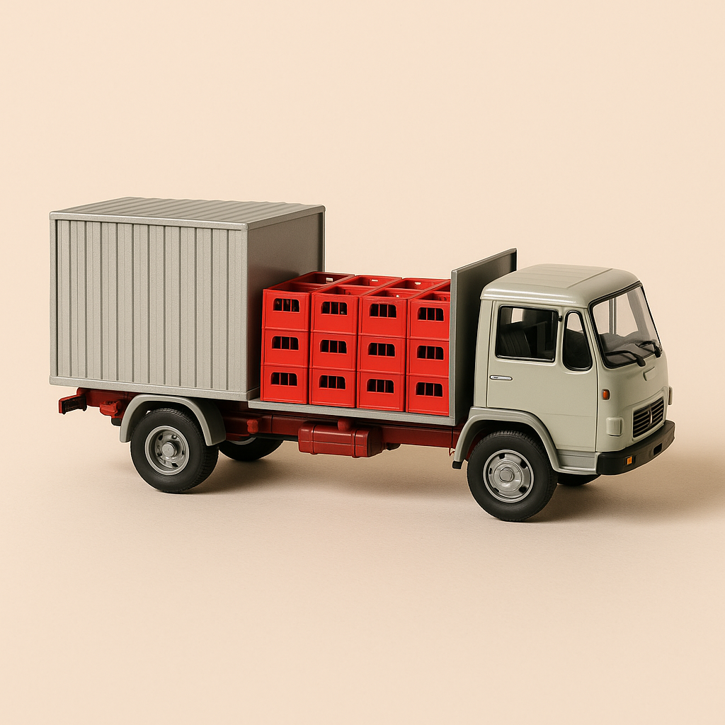 Camion Berliet 560k transport de boissons - Collection Hachette - Image haute qualité