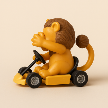 Kart crédit Lyonnais lion géant du tour de France de 2003 - Image haute qualité