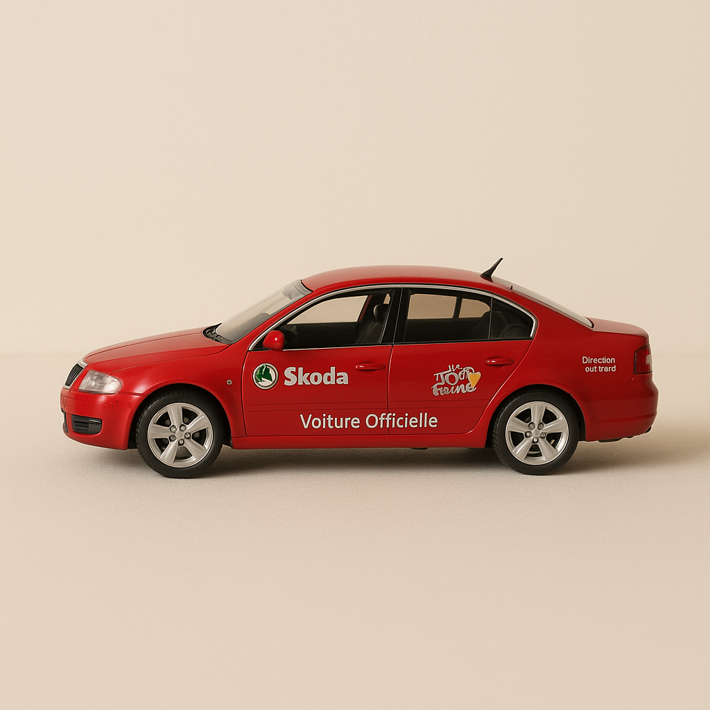 Skoda Superb rouge foncée Direction Générale du tour de France de 2005