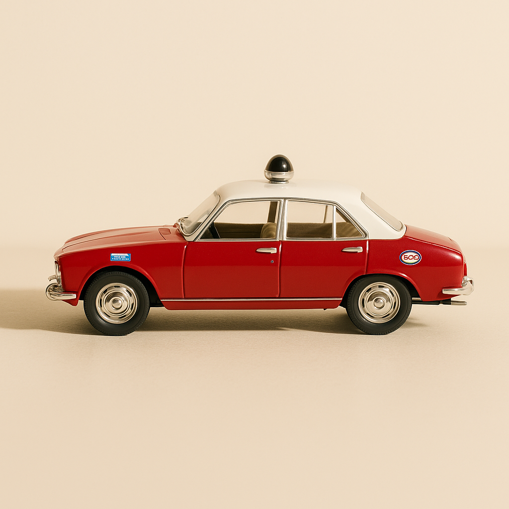 Peugeot 504 red and white of the director of the Tour de France 1969