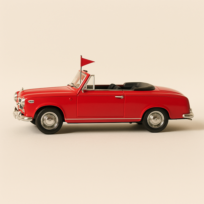 Cabriolet rosso Peugeot 403 del direttore di corsa del Tour de France del 1960