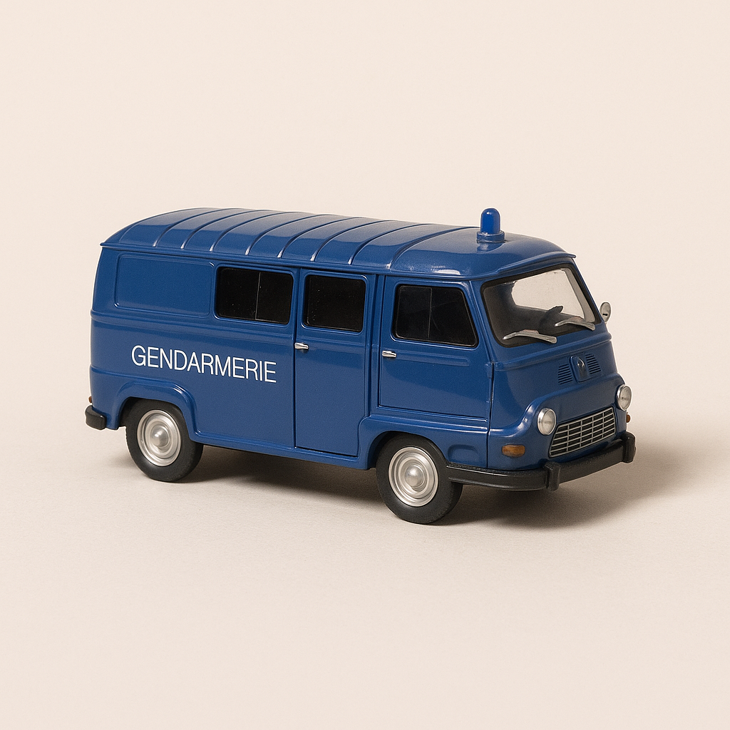 Renault estafette 800 minicar bleue gendarmerie avec radar mobile
