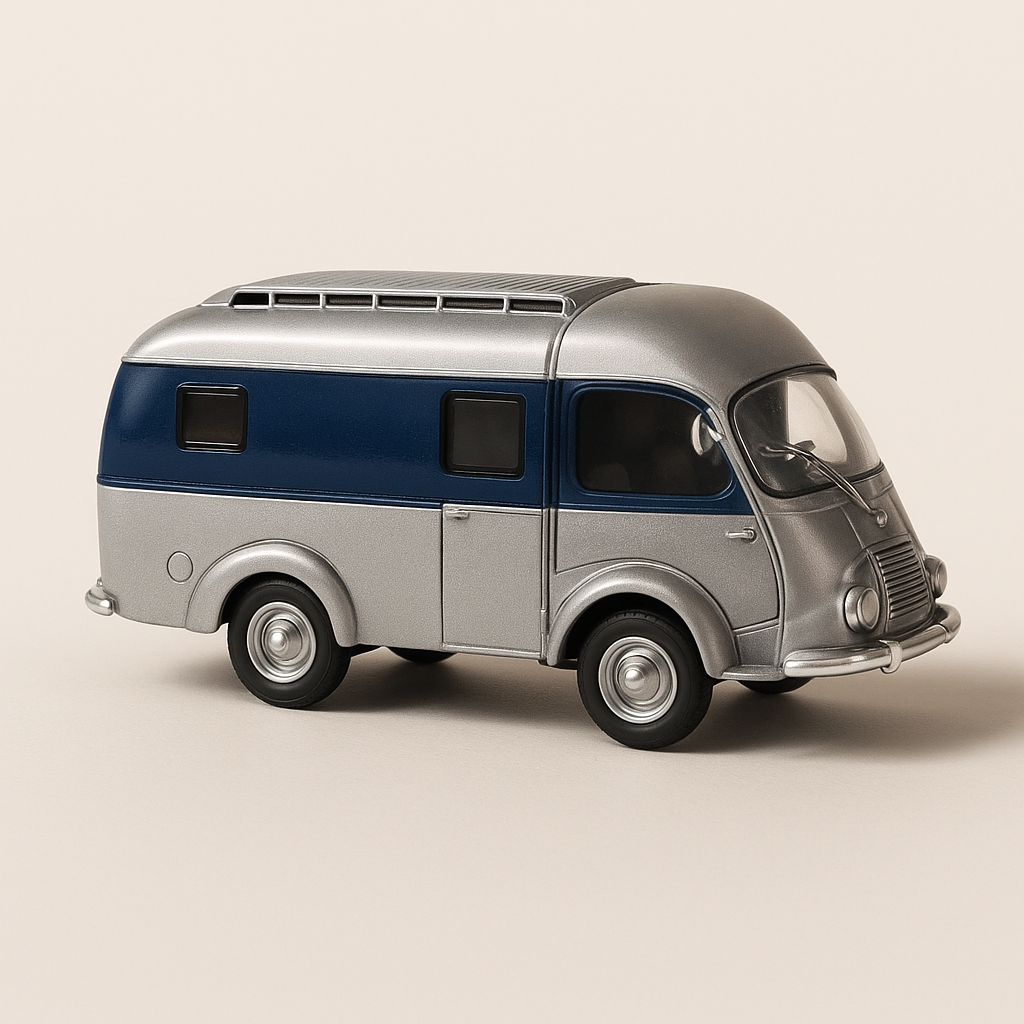Renault 1400 kg gris et bleu camion-camping Digue