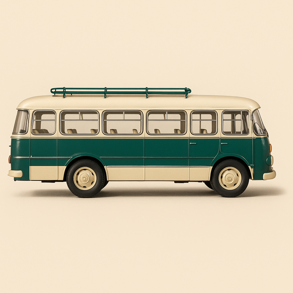 Auto Berliet PLA gréng a béige - Sammlung Hachette