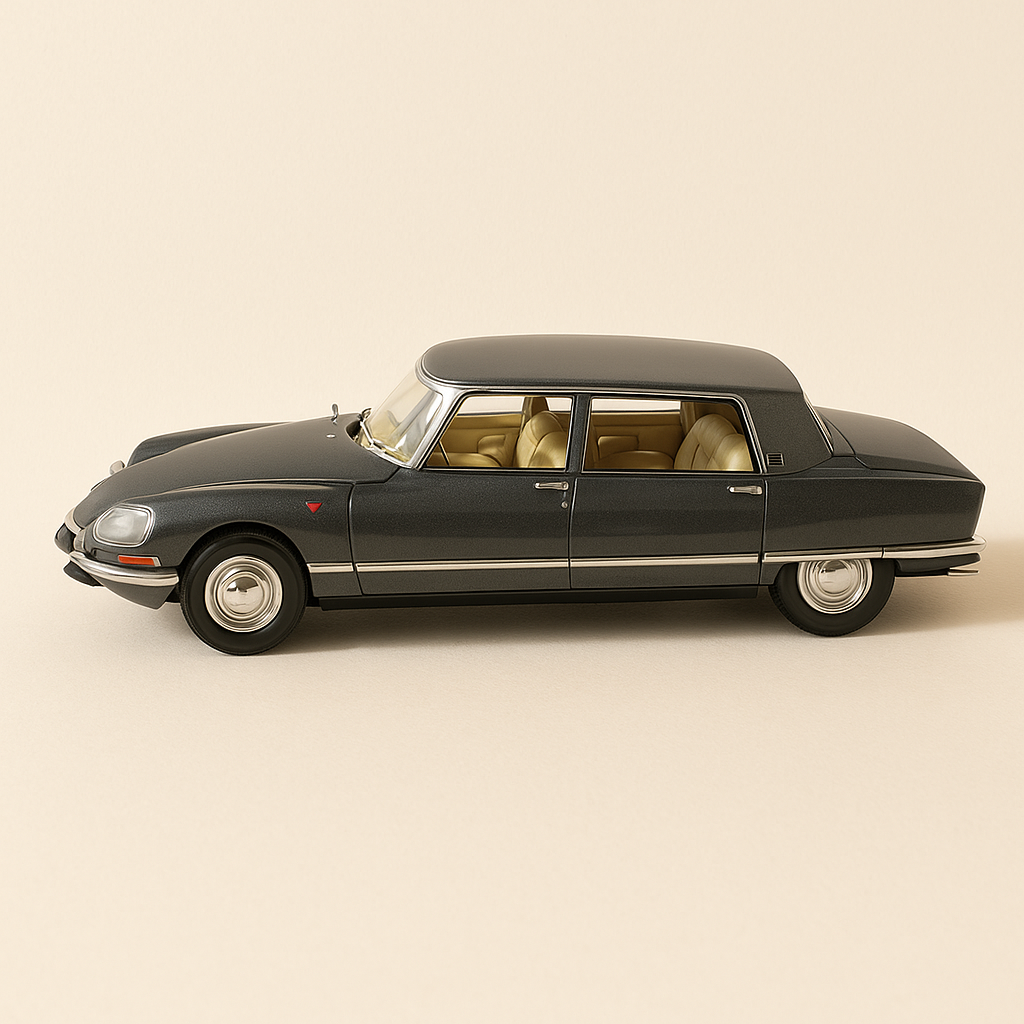 Citroën DS 21 Présidentielle Chapron grise (collection voitures de chefs d'état) - Visite de Nixon avec Charles de Gaulle en 1969