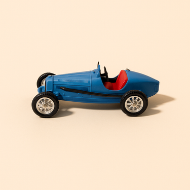 Bugatti bleue course type 35 C - Collection RAMI fabriqué par JMK - Image haute qualité