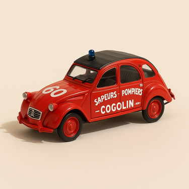 Citroën 2 CV rouge pompiers de Cogolin - NOREV (Compagnie Européenne Des Collectionneurs) - Image haute qualité