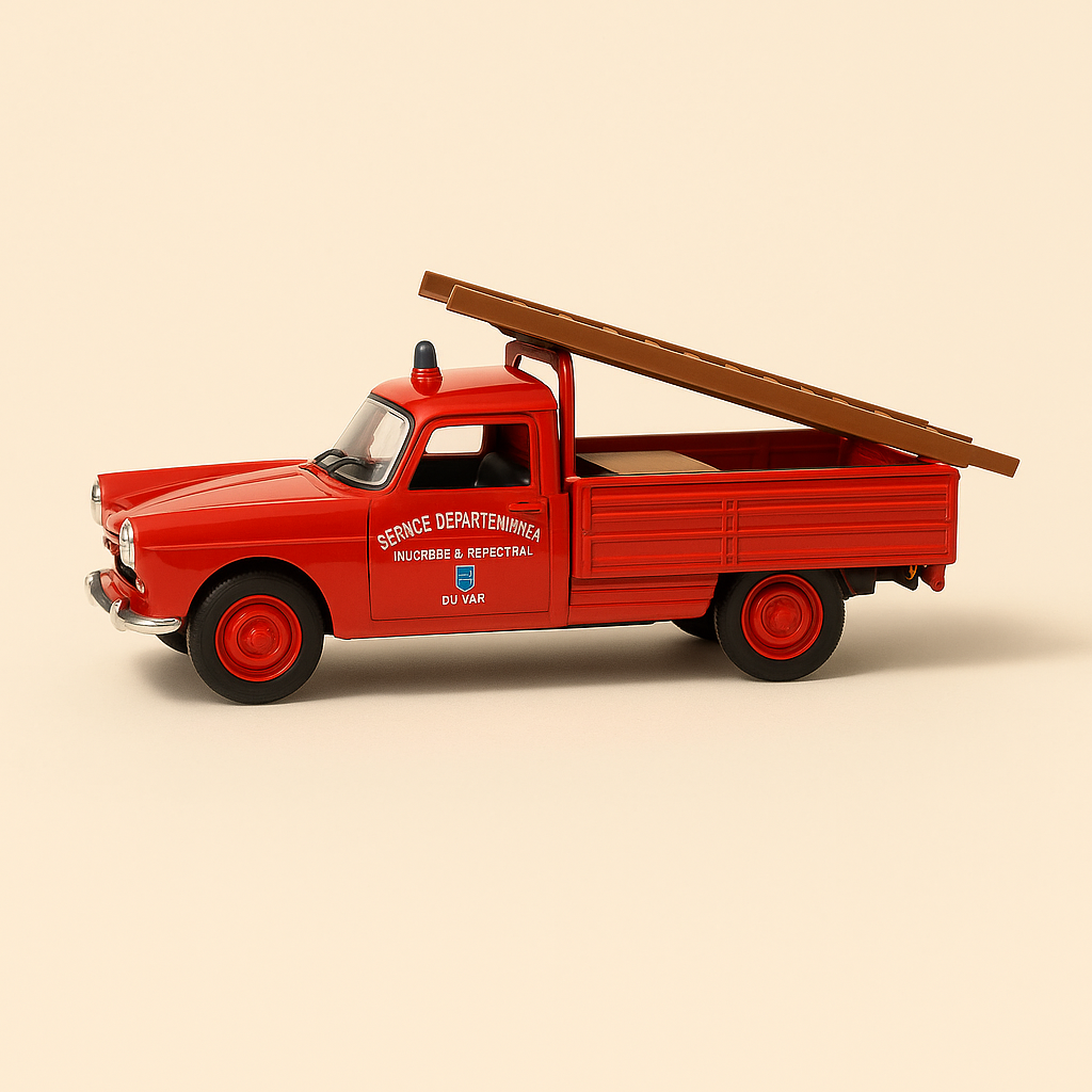 Peugeot 404 pick-up rouge pompiers (collection les petits utilitaires français)