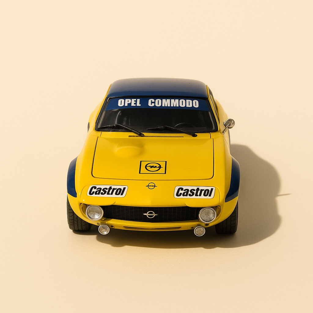 Opel GT Conrero bleue et jaune numéro 34 - collection NEO scale models