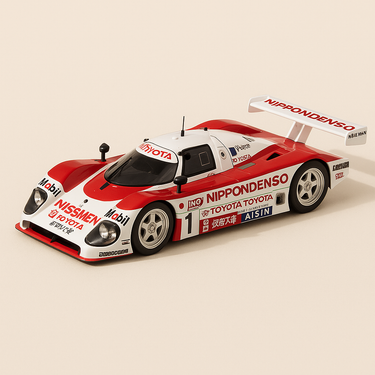 Toyota 94CV rouge et blanche numéro 1 - 24 heures du Mans de 1994 - Image haute qualité