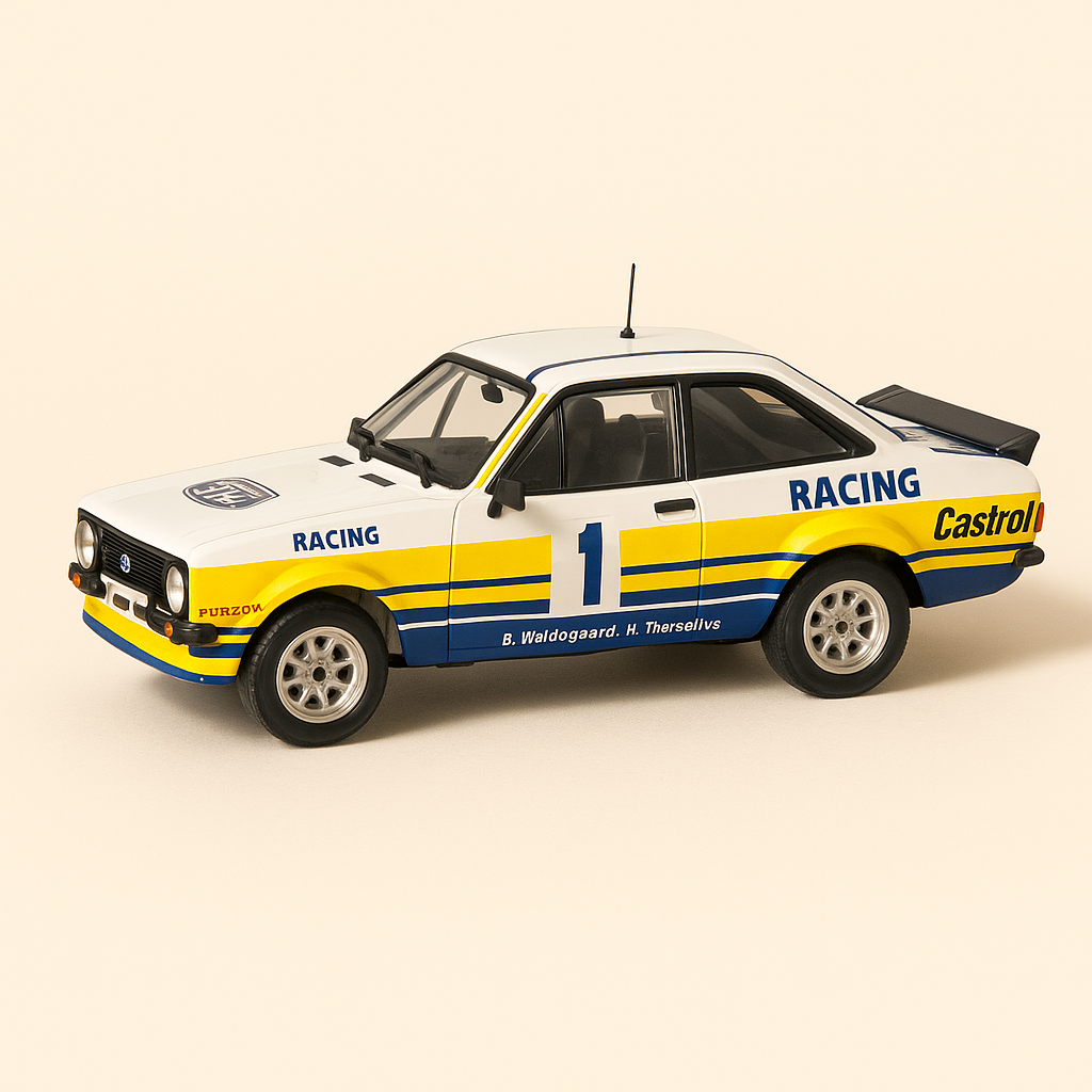 Ford Escort Mk2 bianco e giallo numero 1 - rally dell'Acropoli del 1979
