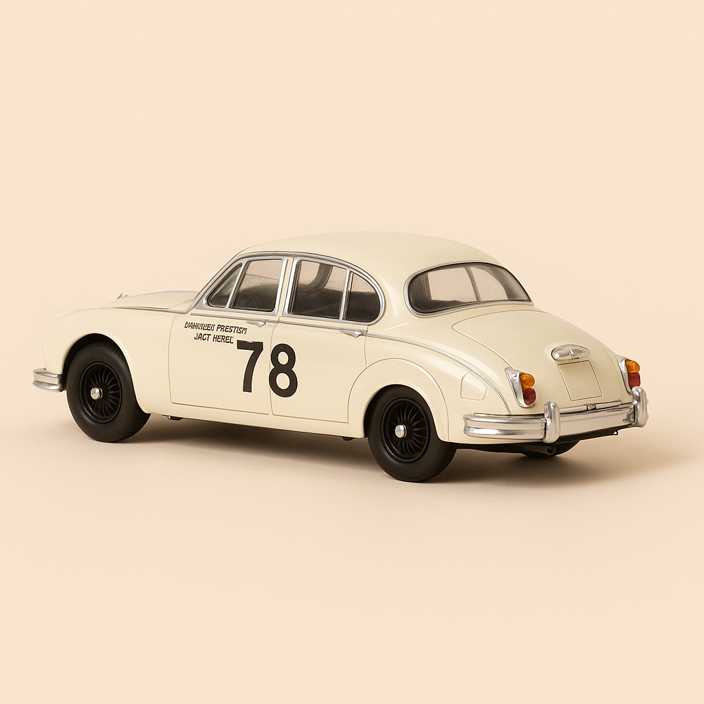 Jaguar Mk2 blanche numéro 78 - Tour de France automobile de 1960