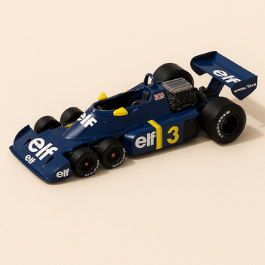 Tyrrell P34 bleue numéro 3 de 1976 - Formule 1 - Image haute qualité
