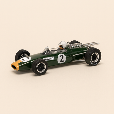 Brabham BT24 verte numéro 2 de 1967 - Formule 1 - Image haute qualité