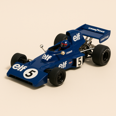 Tyrrell 006 bleue numéro 5 de 1973 - Image haute qualité