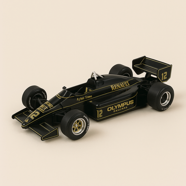 Lotus 97T noire numéro 12 de 1985 - Image haute qualité