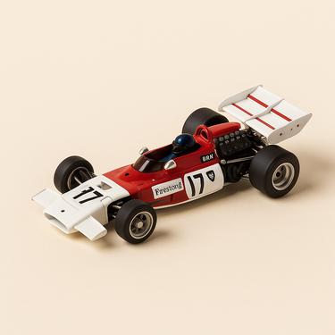 BRM P160B blanche et rouge numéro 17 - Formule 1 - grand prix de Monaco de 1972 - Image haute qualité