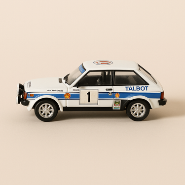 Sunbeam Talbot Lotus blanche et bleue numéro 1 - rallye du Brésil de 1981 - Image haute qualité