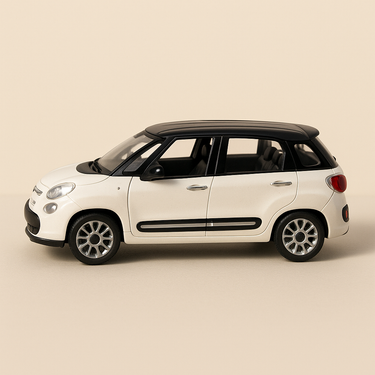 Fiat 500L blanche et toit noire - Image haute qualité