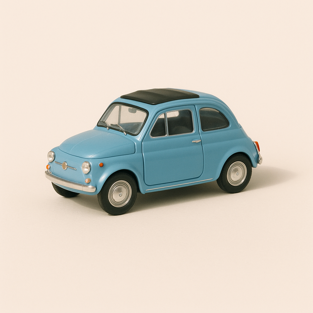Fiat 500 bleue