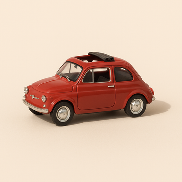 Fiat 500 rouge de 1957 - Solido référence 4560 - Image haute qualité