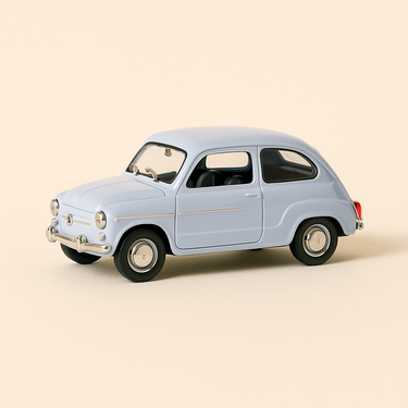 Fiat 600D bleue de 1963 - Solido - Image haute qualité