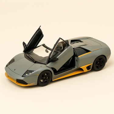Lamborghini Murciélago LP 650-4 Roadster grise et liserets oranges de 2009 - Image haute qualité