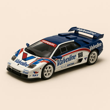 Lamborghini Diablo SE Jota bleue et blanche numéro 188 de 1996 - Image haute qualité