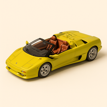 Lamborghini Diablo Roadster jaune de 1992 (Prototype) - Image haute qualité