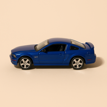 Ford Mustang GT bleue de 2006 - Burago - Image haute qualité