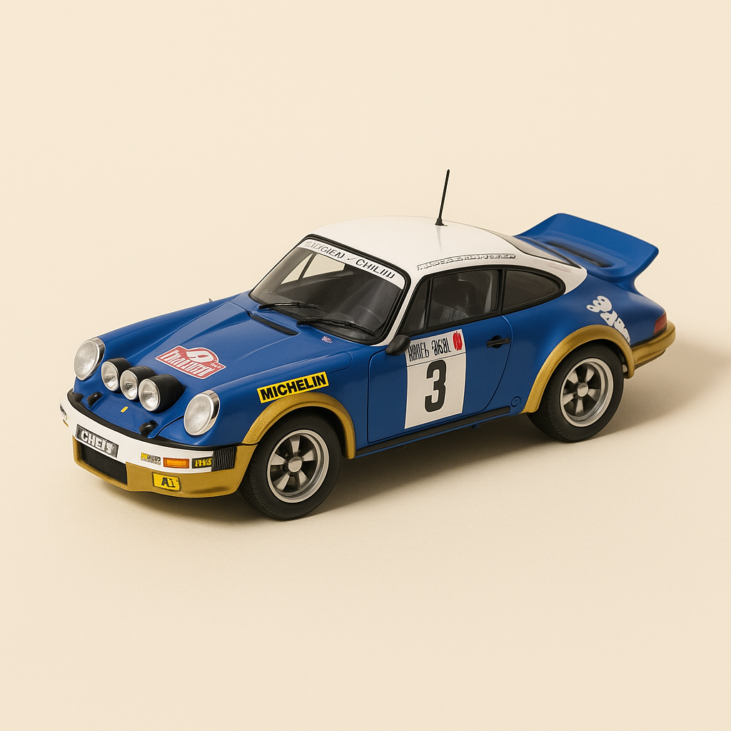 Porsche 911 Carrera RS bleue numéro 3 - Rallye de Monté-Carlo de 1978
