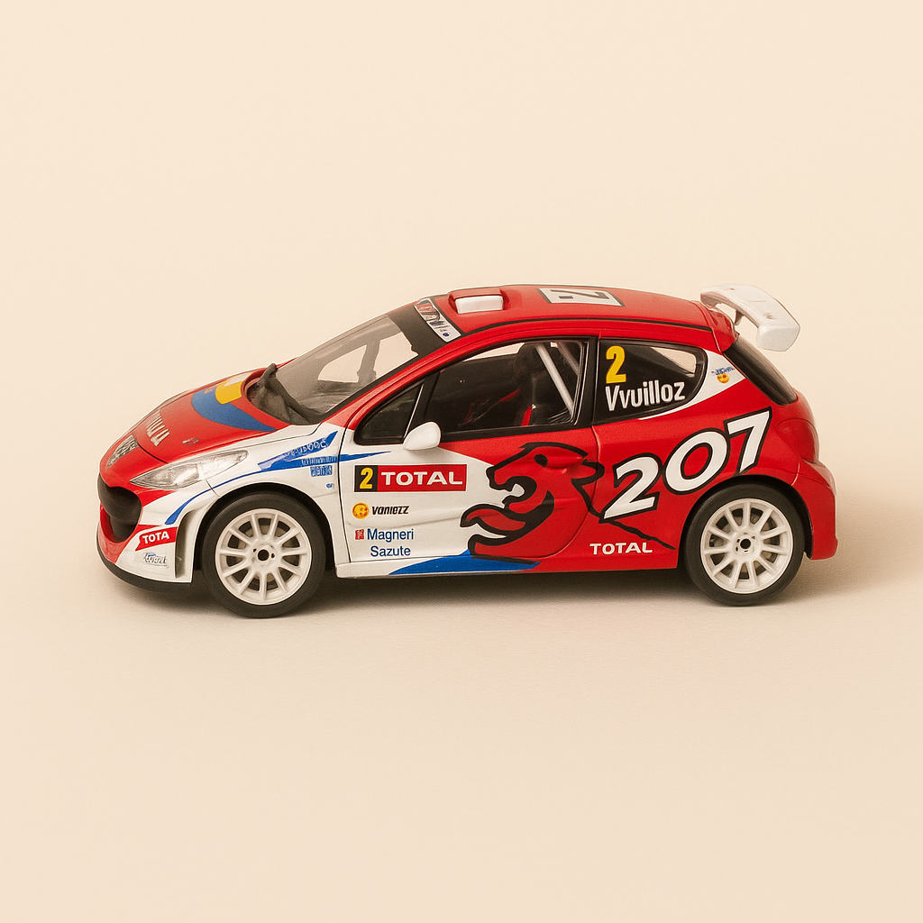 Peugeot 207 S2000 rouge et blanche numéro 2 - Rallye d'Ypres de 2008