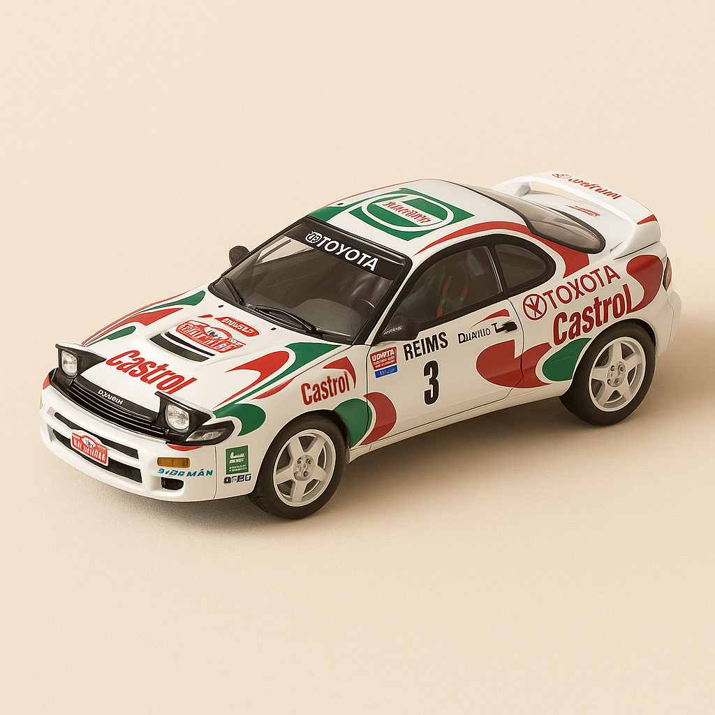 Toyota Célica Turbo 4WD blanca, roja y verde número 3 - Rallye de Monte-Carlo de 1993