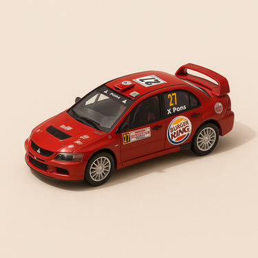 Mitsubishi Lancer WR05 rouge numéro 27 - Rallye de Monté-Carlo de 2007 - Image haute qualité
