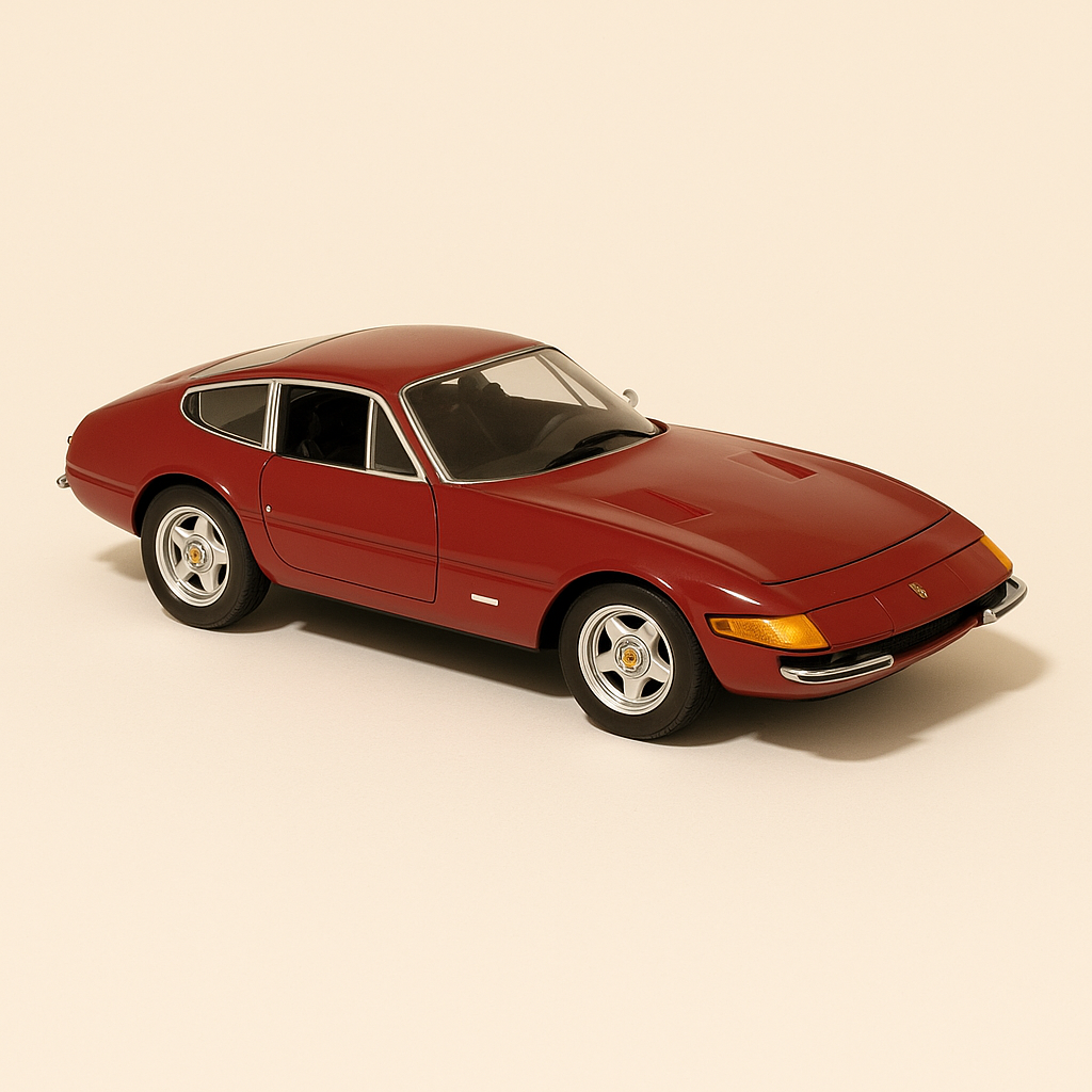 Ferrari 365 GTB4 rouge de 1968 - BURAGO (échelle: 1/24ème)