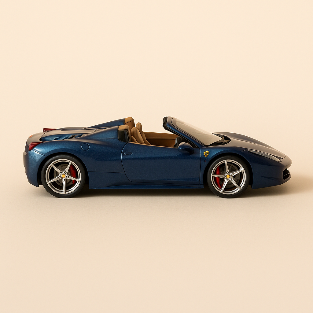 Ferrari 458 Spider bleue de 2011 - BURAGO (échelle: 1/24ème)