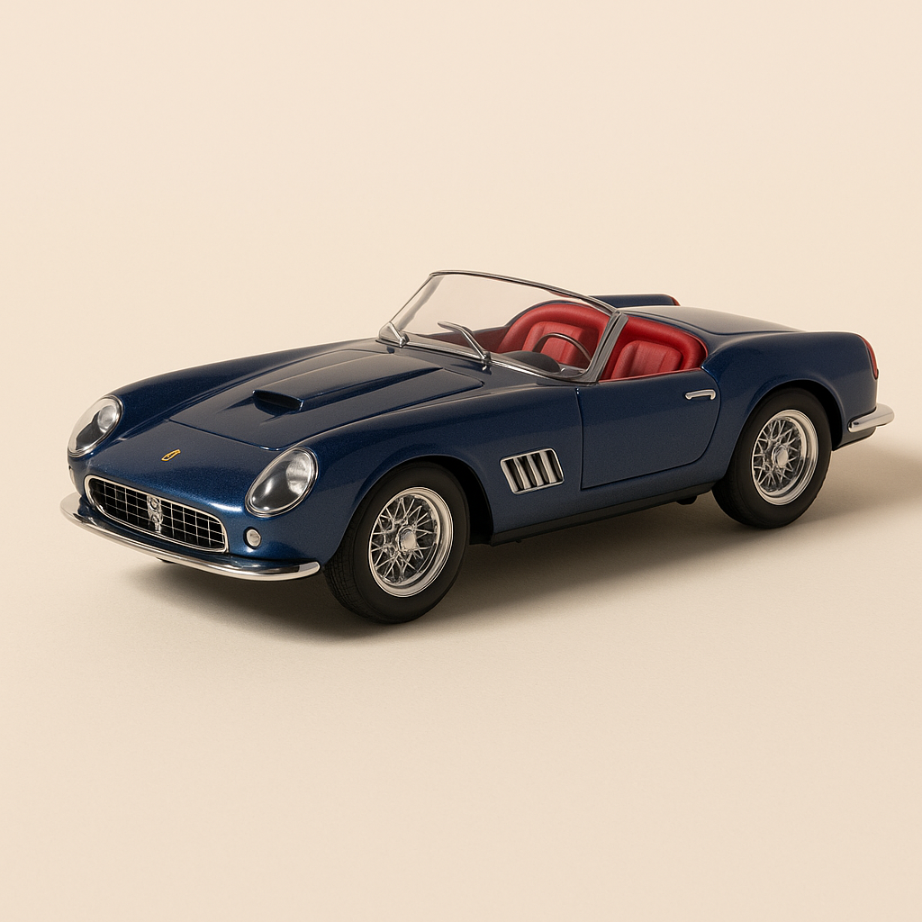 Ferrari 250 California bleue de 1957 - BURAGO (échelle: 1/24ème)