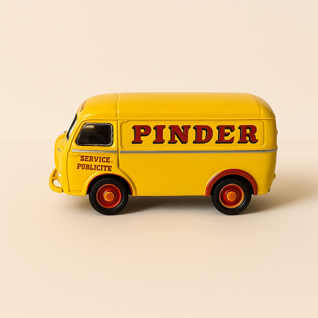 Pegeot D3A giel PINDER Servicen Reklamm - CORGI