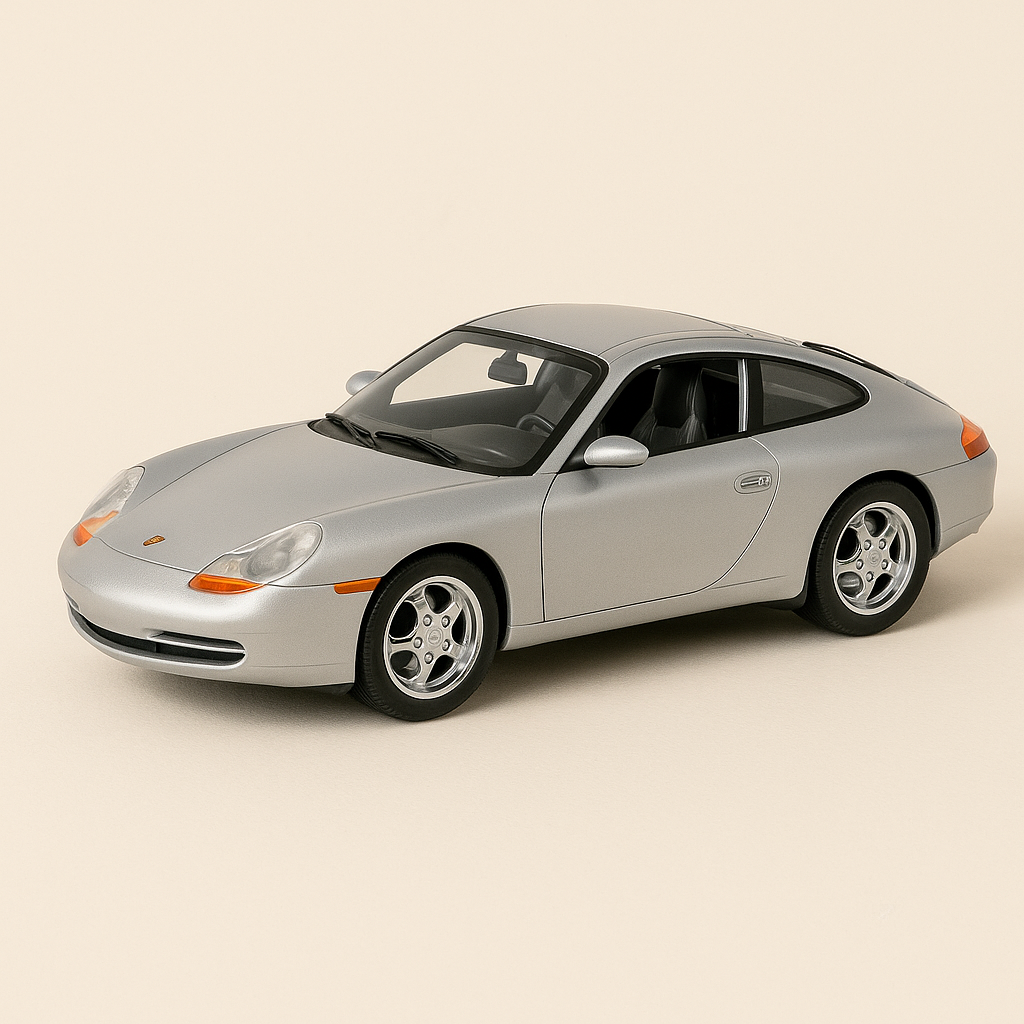 Porsche 911 (996) szary z 1997 roku - WELLY (skala: 1/18)