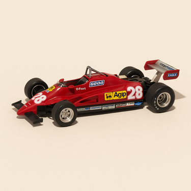 Ferrari 126 C2 rouge numéro 28 de 1982 - Formule 1 (Altaya) - Image haute qualité