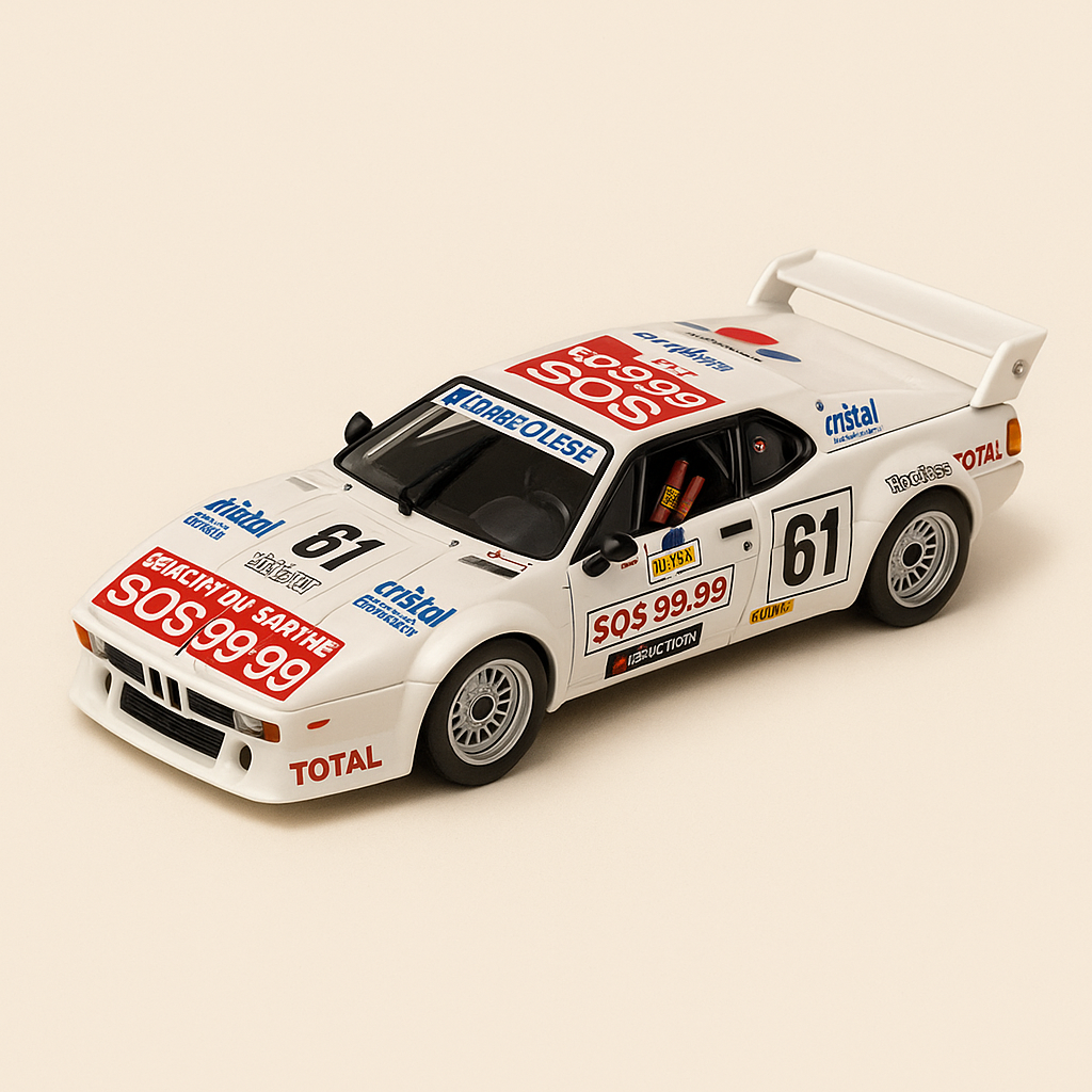 BMW M1 blanche numéro 61 - 24 heures du Mans de 1982