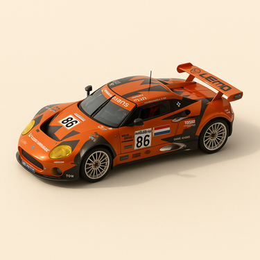 Spyker C8 Spyder GT2-R marron et grise numéro 86 - 24 heures du Mans de 2007 - Image haute qualité