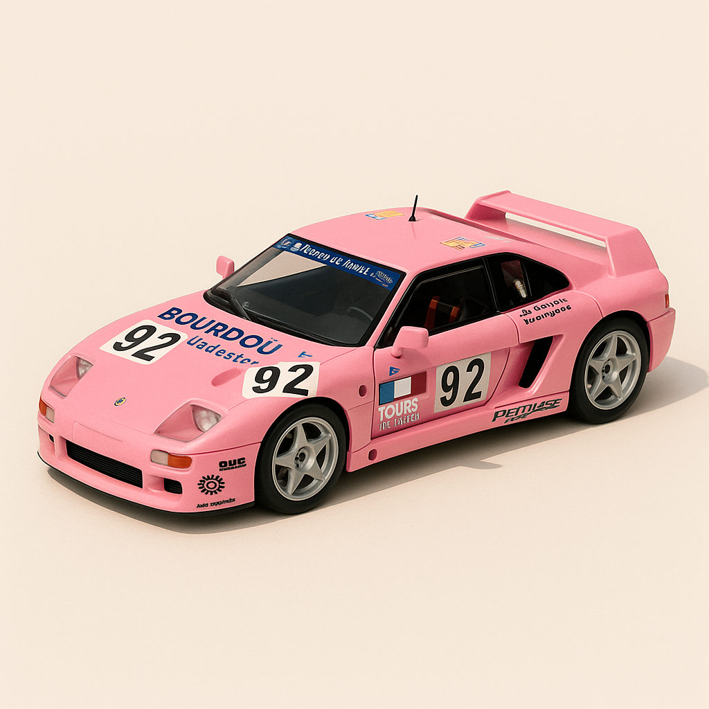 Venturi 500 LM pink number 92 - 24 hours of Le Mans 1993