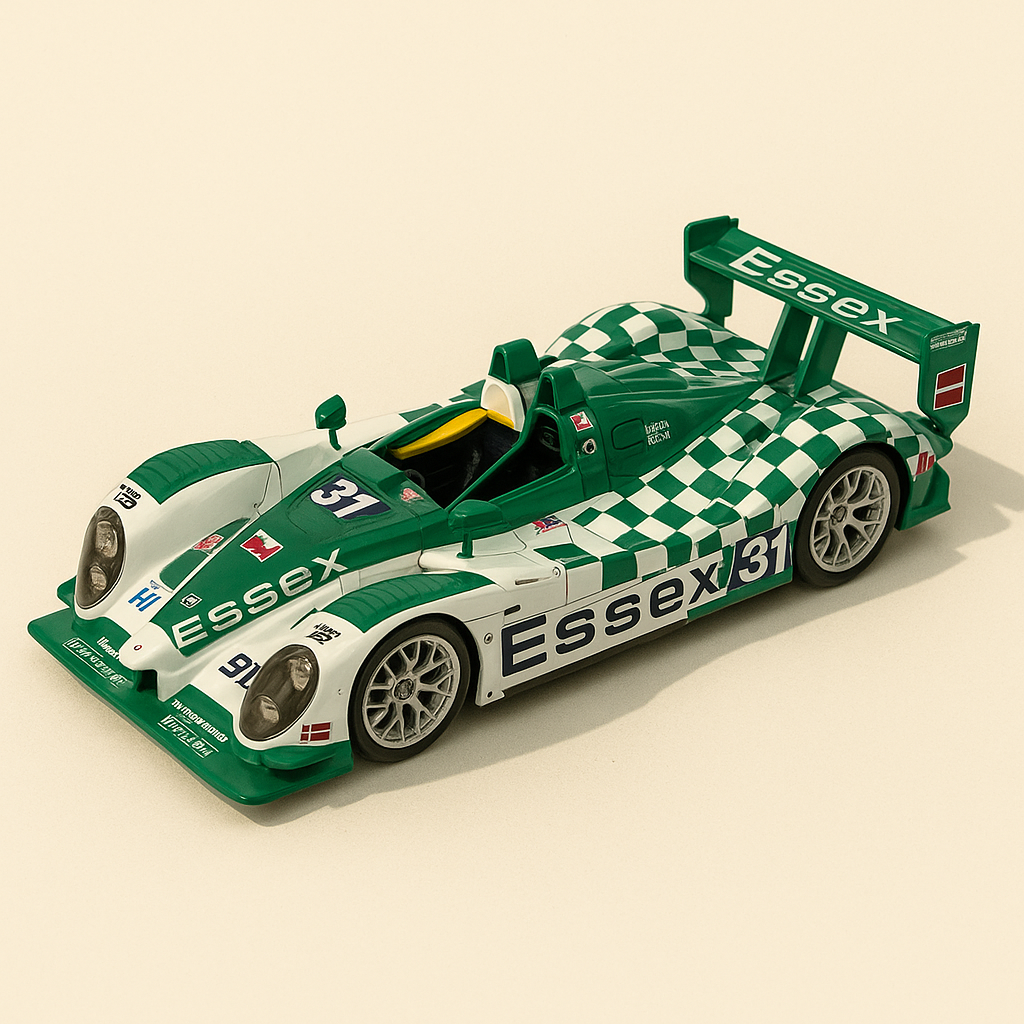 Porsche RS Spyder verte et blanche avec damiers numéro 31 - 24 heures du Mans de 2009