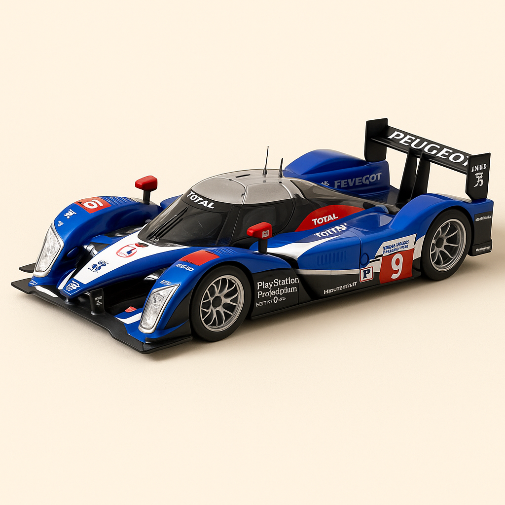 Peugeot 908 HDI bleue, blanche et noire numéro 9 - 24 heures du Mans de 2011