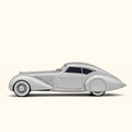 Photo professionnelle de la voiture miniature Delage D8 120 S Pourtout Aero Coupe De 1938 - Image clean haute qualité