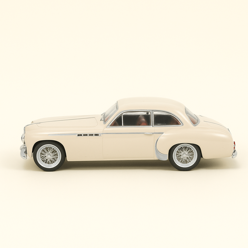 Autobus Delahaye 235 beżowo-kremowy z 1952 roku