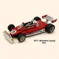 Photo professionnelle de la voiture miniature Ferrari 312 T2 Numero 11 De 1977 Formule 1 Grand Prix Du Bresil - Image clean haute qualité