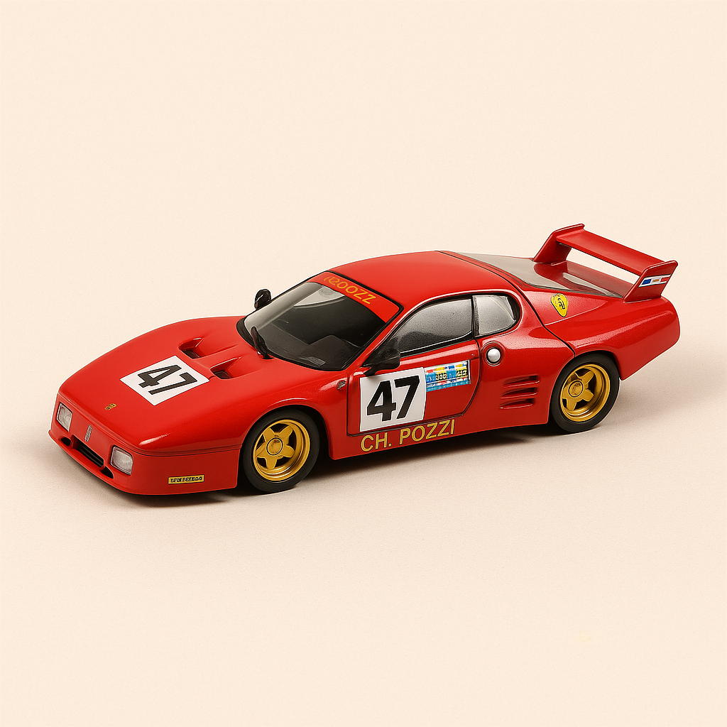 Ferrari BB512LM rout Nummer 47 (24 Stonnen vu Le Mans 1981)