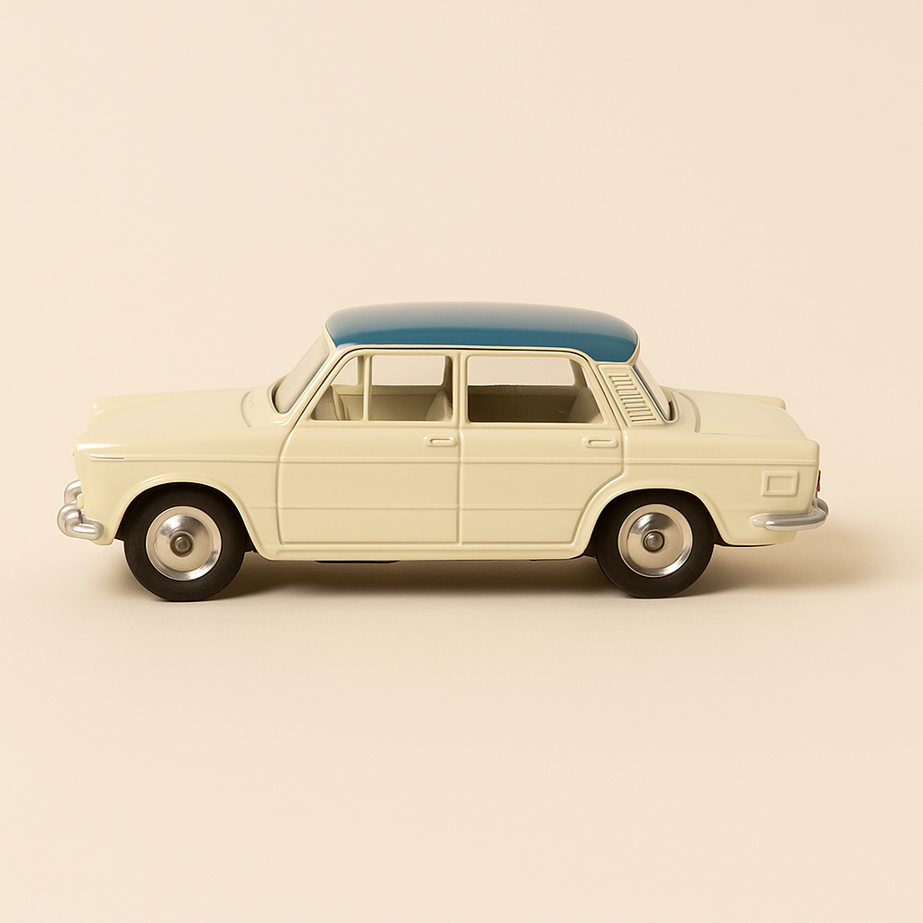Fiat 1200 "Grande Vue" jasnożółty/beżowy z szaro-niebieskim dachem Dinky-Toys (Editions Atlas)